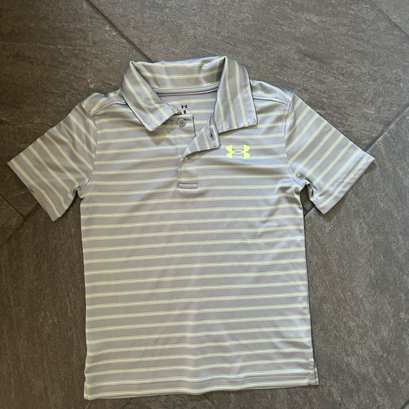 Under Armour Kids' Polo Shirt Trio - Gray, Navy, White Size 6 Boys - Picture 2 of 4